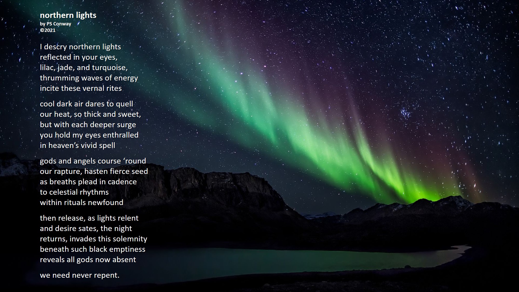 Northern Lights Poetry By Ps